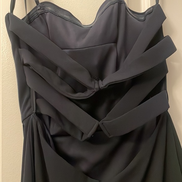 La Femme Women's Double Cross Back Strapless Gown - Picture 4 of 9